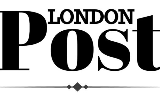 The London post logo - baclk test on a white background with a black underline.